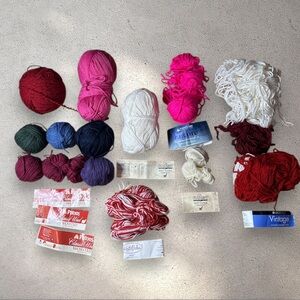 Scrap yarn lot various brands and colors , Patons, knit picks, Cascade 1.5 lbs